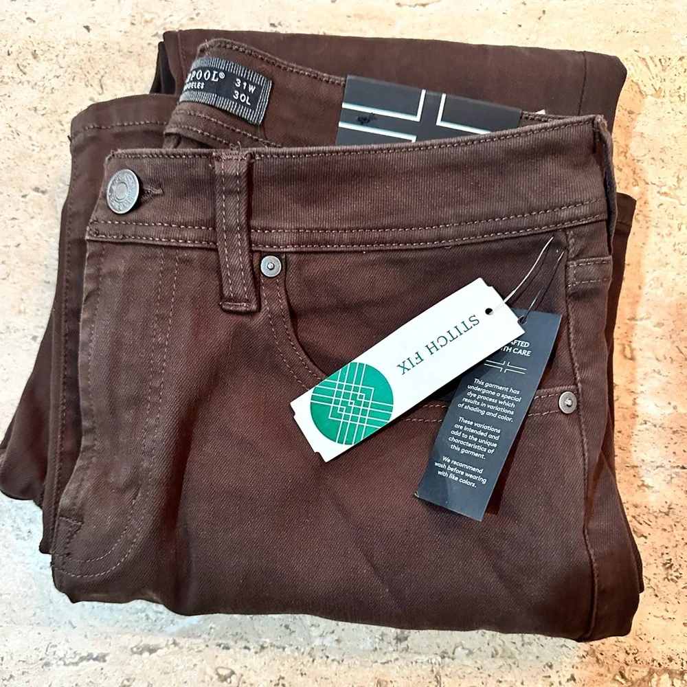LIVERPOOL LOS ANGELES Kingston Modern Slim Straight Fit Jeans - Chocolate -31x30